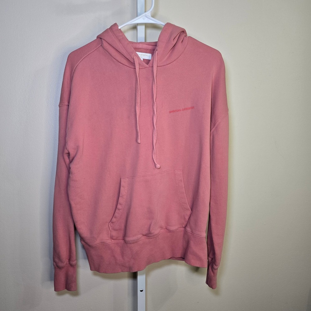 Spiritual Gangster‎ Women Pink Pullover Hoodie Sweatshirt Rose Logo Size XS